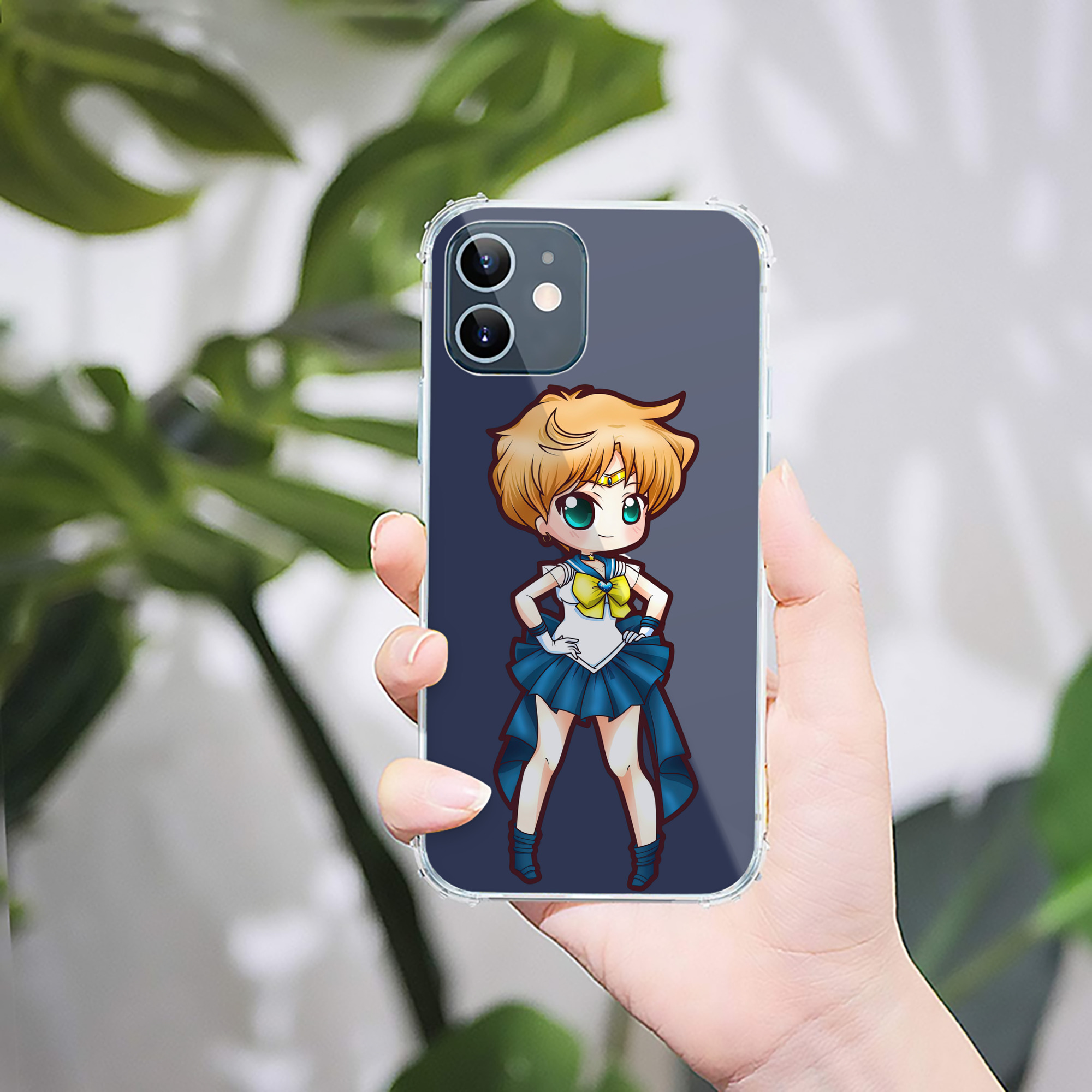 （画像用） 美少女戦士セーラームーン 天王はるか Sailor Moon Tenoh Haruka 【iPhone 12シリーズ対応】透明スマホケース（クリアソフトケース）
